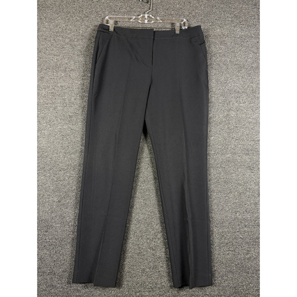 Adrianna Papell Black Dress Pants Women 12 Professional Stretch Trousers